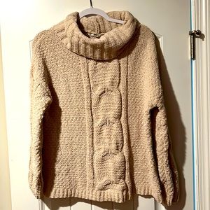 Cream cowl neck sweater - size S